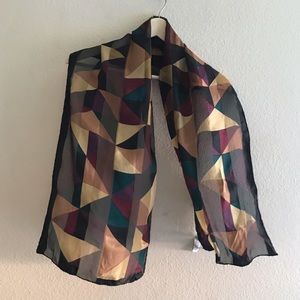 Bill Blass | Vintage Silk Scarf Geometric Print
